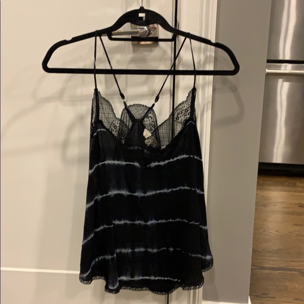 Black and tye-dye tank